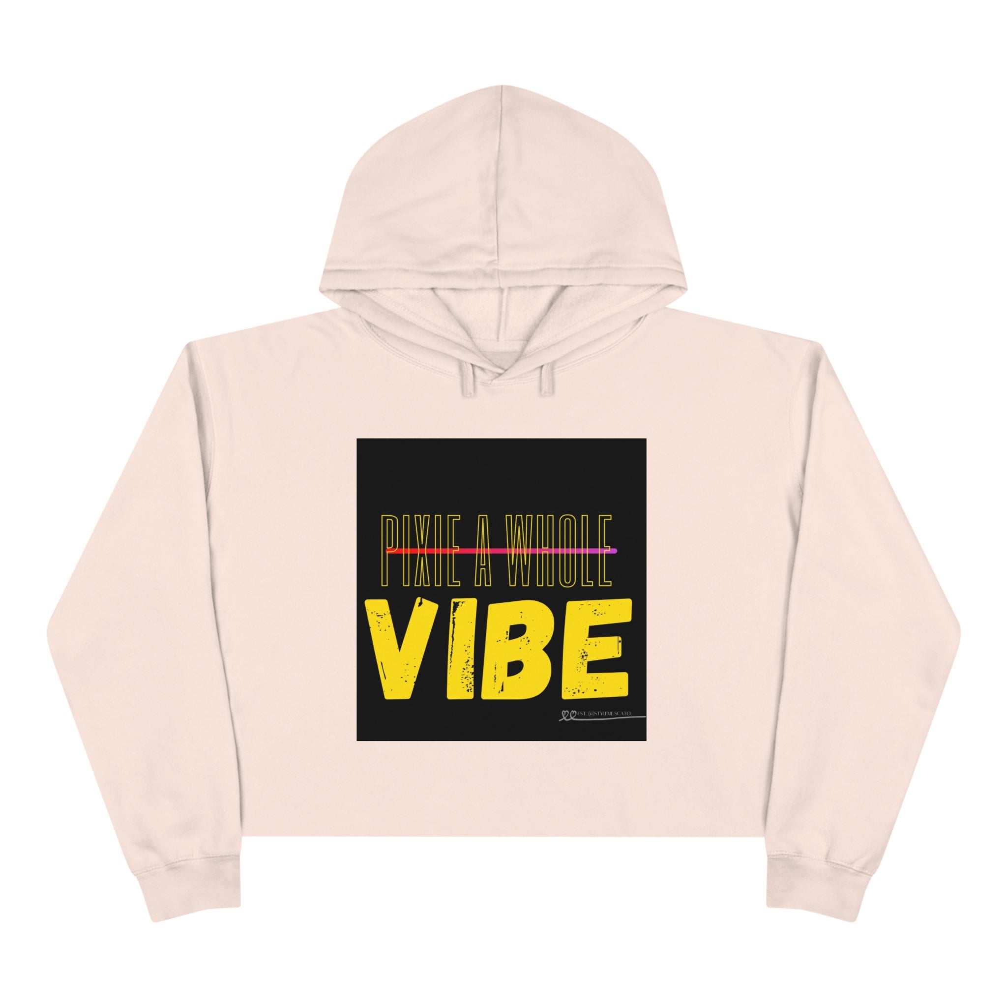 "PIXIE A WHOLE VIBE" Crop Hoodie Printify